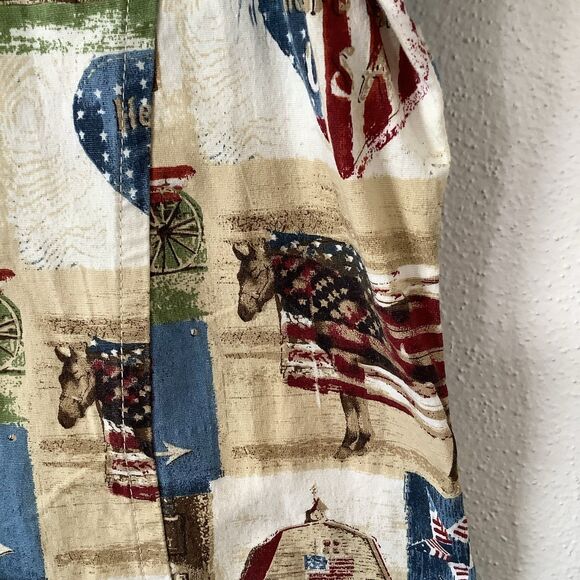 Bit & Bridle Cottagecore Americana Western Country Cowgirl Rodeo Button Down Top - Picture 12 of 12